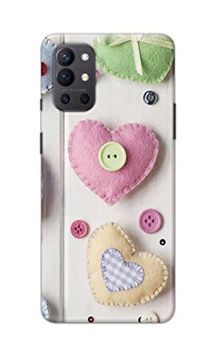Image of PRINTFIDAA Heart Shape Hard Back Cover for OnePlus 9R Back Cover -(P6) KAT1010