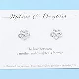 Mother and Daughter Gift • Personalized Jewelry • Sterling Silver Infinity Heart Earrings • Infinite Love