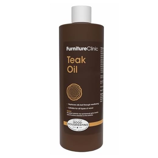 Furniture Clinic Teak Oil | Wood Oil Protects and Cleans Outdoor and Indoor Furniture | Restores Wood & Prevents Drying & Deterioration | Natural Matte Finish | Safe for Daily Use, 17oz