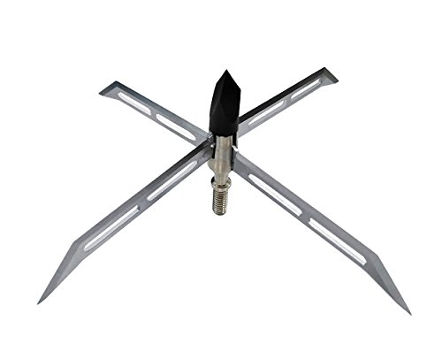 Supercaptain Turkey Hunting Broadhead 160 Grain, True 4” Cutting Width Broadhead for Turkey, Instantly Lethal Turkey Neck Broadhead, Pack of 6