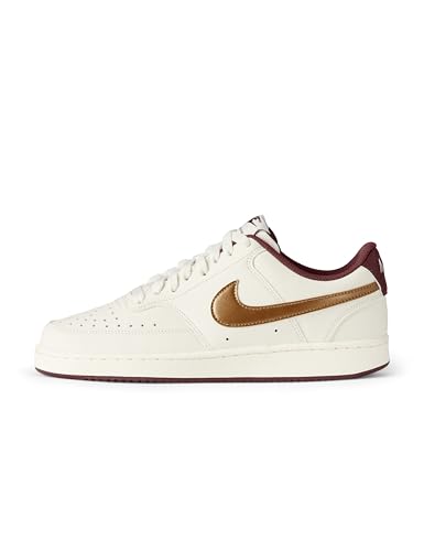 Nike Women's Court Vision Lo Shoes, Sail/Metallic Gold-Red Sepia, 8