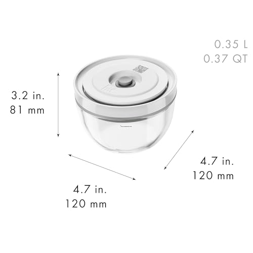 Image of ZWILLING Fresh & Save BOWLS Vacuum Glass Bowl, Small, Airtight Food Storage Container for Meal Prep, Leftovers and Mixing, BPA-Free, Dishwasher Safe