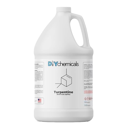 DIYChemicals Premium Turpentine Oil - High-Purity Pine Resin Solvent for Painting, Wood Polishing & Varnish Thinning - Eco-Friendly, Made in USA | Versatile Paint Thinner - Half Gallon