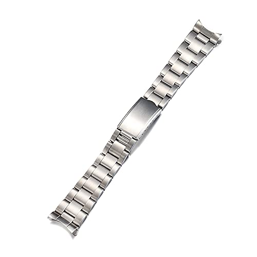 316L Stainless Steel 20MM Curved End O-yster Watch Band Bracelet Strap,Brushed stainelss steel 20mm watch bracelet