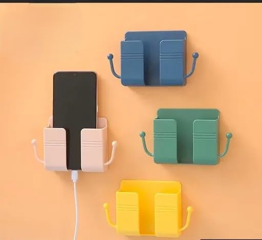 Wall Mount Phone Holder, Self-Adhesive Charging Stand & Remote Organizer, Plastic Wall-Mounted Bracket for Bedroom (4)-image-39