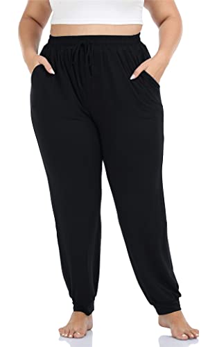 Kotii Women's Plus Size Joggers Plus Size Sweatpants Soft Lounge Pants Pajama Pants Workout Yoga Pants Casual4