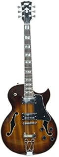 IYV IJZ-300 TSB Jazz Solid hollow-Body Electric Guitar, Tobacco Sunburst