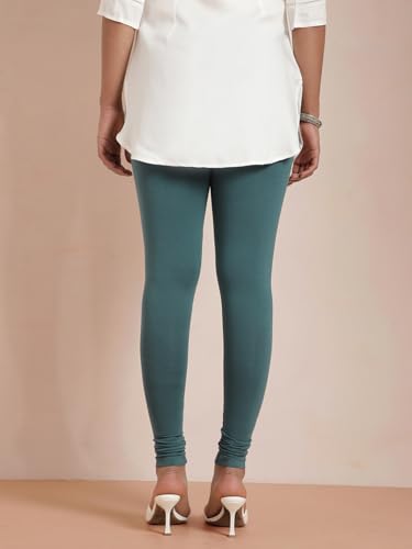 Image of TWIN BIRDS Tailored Cut and Classic Fit Super Stretchable Elastane Fabric Churidar Leggings for Women