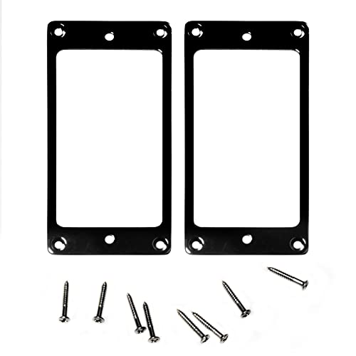 Cheerock Humbucker Pickups Cover Mounting Ring Set Humbucker Cover Replacement Part Compatible With Electric Guitar Or Precision Bass (2Pcs) (Black) #TOP3
