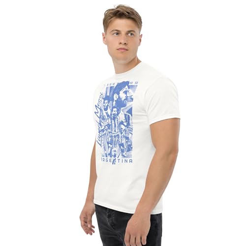 Messi, LionelCamiseta de algodón 100%, Estampado DTG. Corte Unisex, Tallas de Adulto, es Importante Ver la Tabla de Tallas. CAM1092. (FR/ES, Letras, XXL, Regular, Regular, Blanca)