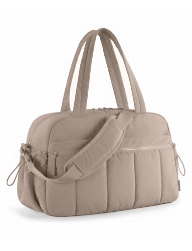 Ausing Lightweight Gym Bag with Waterproof Pocket Perfect for Travel Fitness and Daily Use dark brown