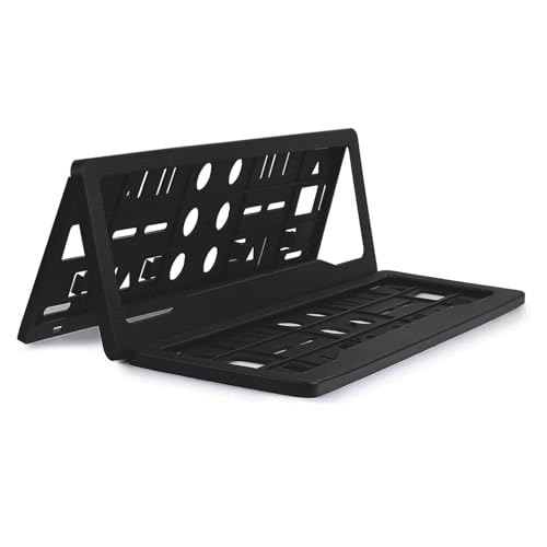 Image of KINGSWAY Elevate Car Number Plate Frames for All 2023 Onwards Models of Honda Car Registration Plate Holders, Black Licence Plate Covers (Front and Rear), Universal Size 51.5 x 14.5 cm