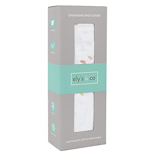 Image of Ely’s &Co. Changing Pad Covers | Cradle Sheet 1-Pack Combed Jersey Cotton for Baby Girl - (Pink Raindrops)
