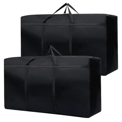 Wintfarm Aufbewahrungstasche,180 L Reisetasche Groß,600D Heavy-Duty Umzugstaschen Mit Reißverschlüssen Handgriff,Aufbewahrungstasche Für Bettdecken Kleidung Bettwäsche Aufbewahrung (2 Stück)
