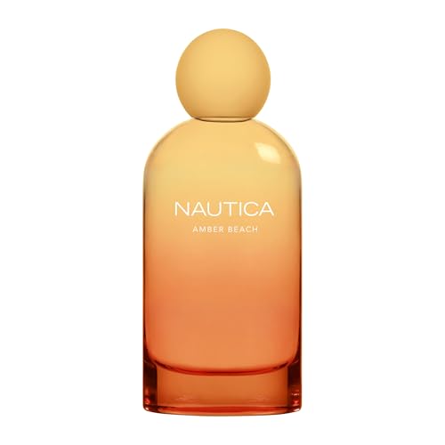Nautica Amber Beach Eau de Parfum da Donna, Fragranza Mood Boosting, Distintiva e Positiva, Fragranza Ambrata e Fruttata, Formula Vegana, Profumo a Lunga Durata, 3,3 oz