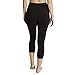 Jockey Women's Cotton Stretch Basic Capri Leggings, Deep Black, Medium