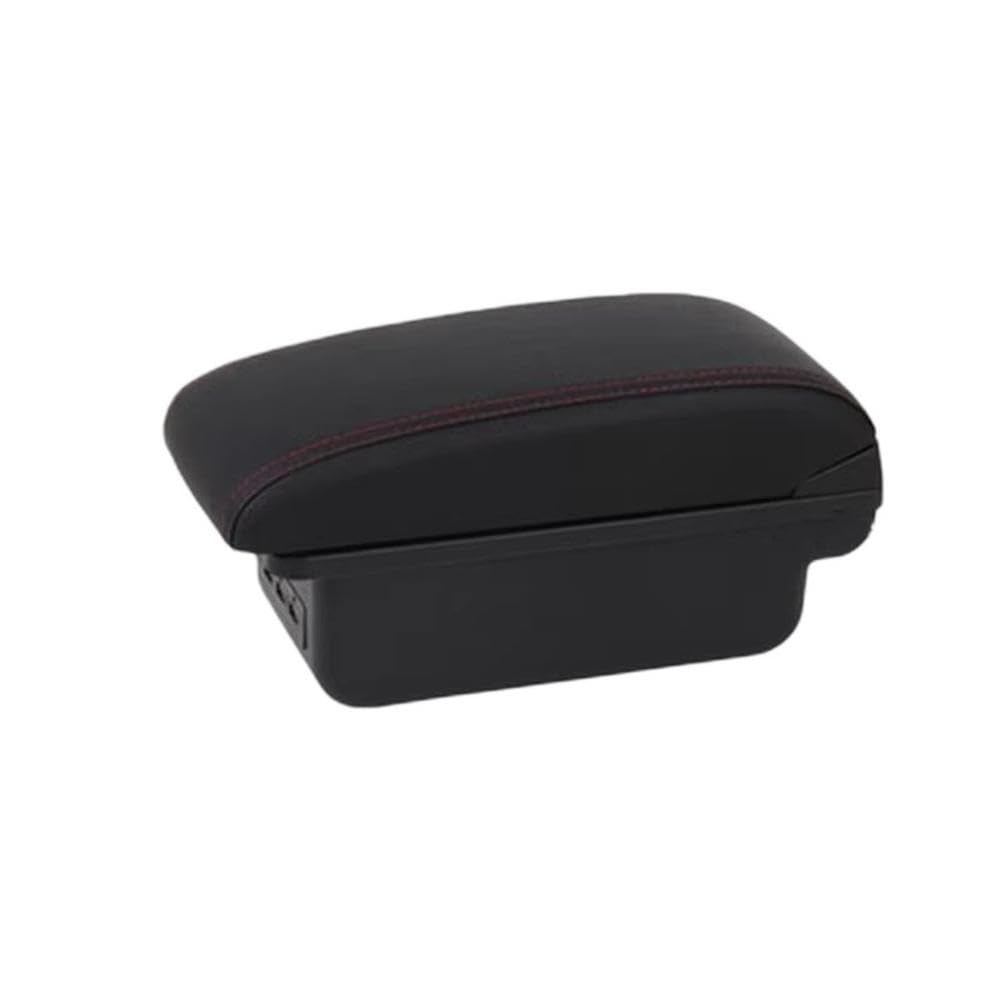 SXQPOCAR For Opel Corsa F 2019-2024 Car Armrest Box Center Console Armrest Storage Box Replacement Parts(B1 red line 3USB)