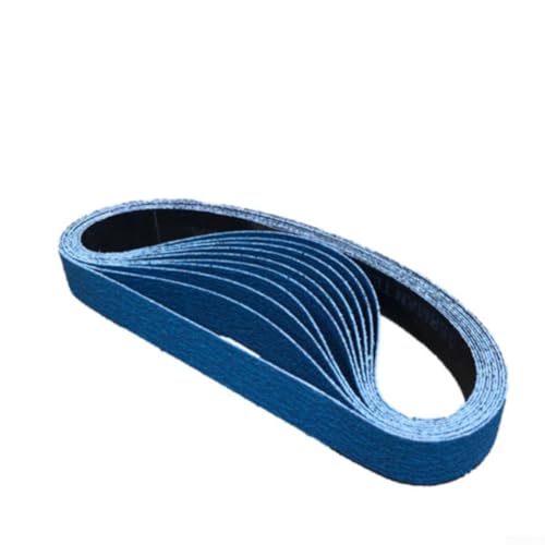 Lot de 10 bandes abrasives en oxyde de zirconium 20 mm x 520 mm avec plusieurs grains 40 60 80 120 pour ponceuse à bande, meulage, polissage, métaux ferreux non ferreux (10 pièces grain 120)