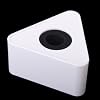 ABS Injection Molding Triangular Shaped Interview Mic Microphone Flag Station Logo - White