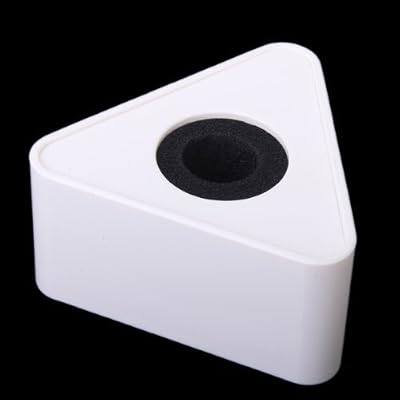 ABS Injection Molding Triangular Shaped Interview Mic Microphone Flag Station Logo - White