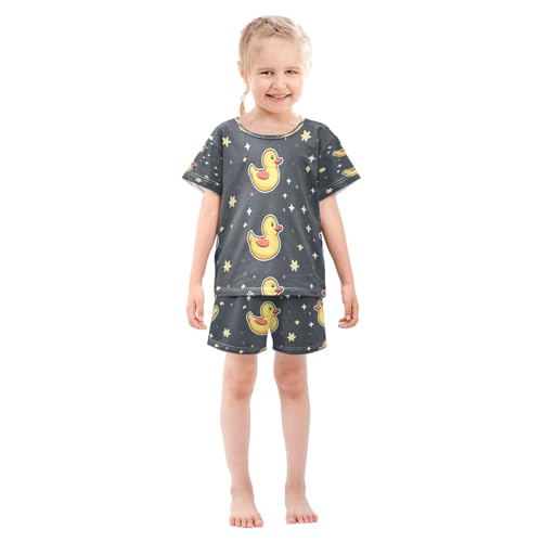 senya Funny Duck Swim S Summer Pajamas Set Short Cotton Sleepwear 2 Piece3