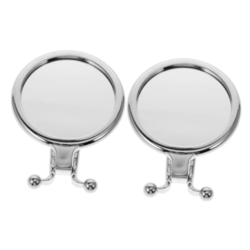 Espejo compacto redondo plegable para maquillaje 2 pcs