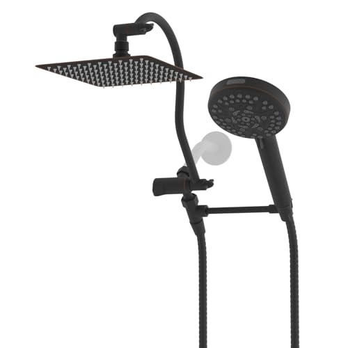 Cabezal de Ducha Metal 10'' Alta Presión Bronce Aceitado