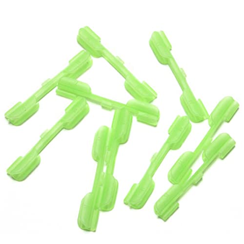 Jorzer Supporto per Luce per Punta di Canna, 10 Pezzi, Clip per Bastoncini Luminosi Fluorescenti, Supporto per Pesca Notturna, Clip per connettori per Bastoncini Luminosi Fluorescenti