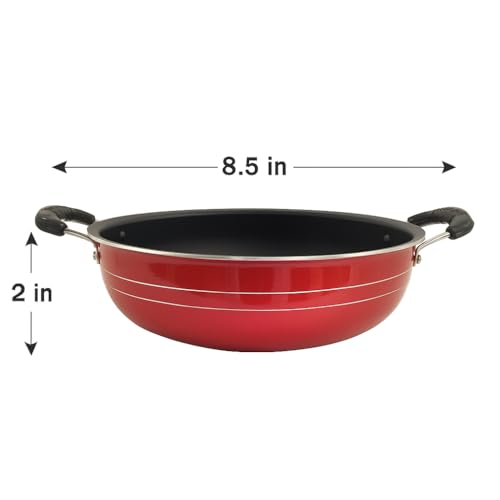 SHRIYA Wok Antiadherente 2 Litros con Tapa Acero Inoxidable miniatura 3