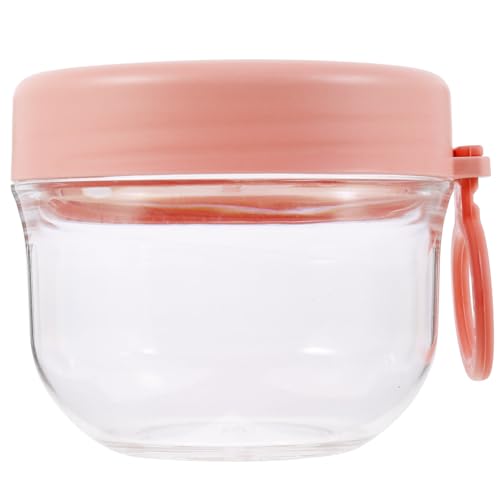 ERINGOGO 便携密封朝食カップ 蓋付きスプーン付 多機能オーバーナイトオーツ容器 ポータブルサラダジャー 食品保存に 学校 オフィス 旅行用