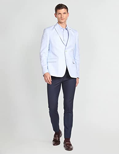 Image of Arrow Men Windowpane Check Single Breasted Blazer