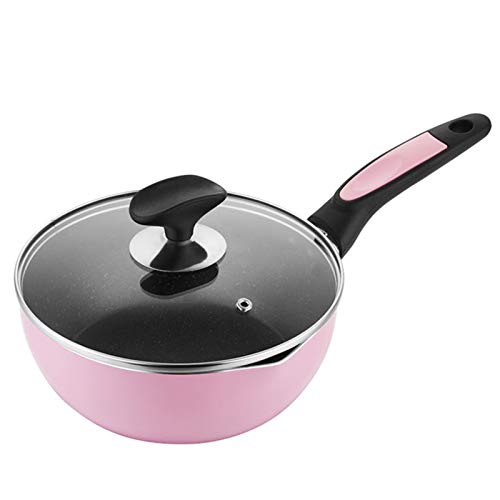OWOHYG Frying Pan Skillet Wok with Lid Stainless Steel Wok with Glass Lid Multipurpose Sauce Pan Sauce Pot Pot Frying Pan
