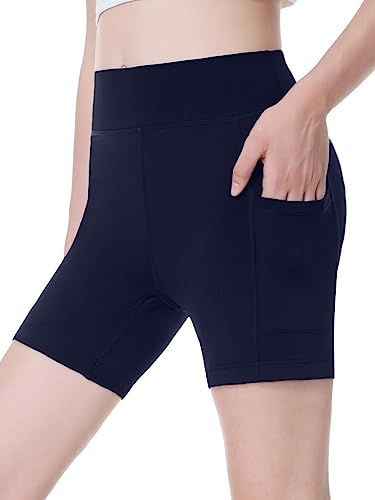 Short de danse élastique taille haute en élasthanne premium pour fille
