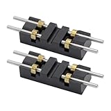 Xgdsnly Binario per Modellismo Ferroviario Ho Accessori per Diorama Cuscinetti Rullo per Binario di Prova Tapis Roulant Ferroviario Acciaio Inossidabile, 2 Pezzi