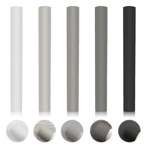 5 varillas de reparación de madera, color blanco claro a gris oscuro y negro, ceras de reparación de arañazos de madera multisuperficie, para muebles de madera, laminado, suelo, mesa, puerta,