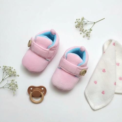 Image of Newborn Baby Booties | Soft & Breathable Cotton Footwear for Baby Boys & Girls | Skin-Friendly, Comfortable Booties for 3-12 Months