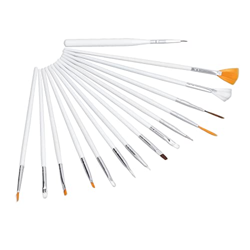 Respicefinem Fdant 20×9×1 15Pcs Brushes Set Complete Range Soft Comfortable Handles Easy To Fondant Sugar Diy Tools Set