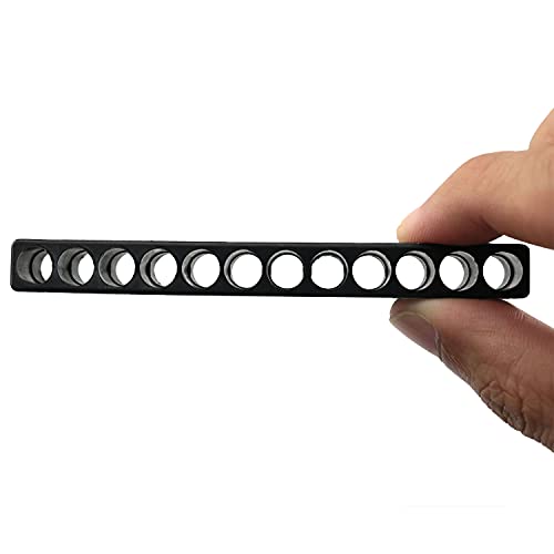 Mutai Screwdriver Bit Holder 10Pcs 12 Holes 1/4Inch Black Hex Drill Storage Case Organizer #TOP4