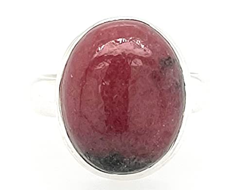 Natural Pink Rhodonite 925 Sterling...