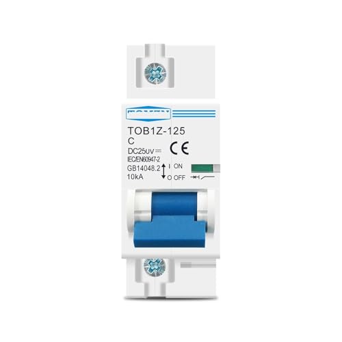 Disjoncteur 1P 125A DC 250V courbe C pour panneau solaire et onduleur photovoltaïque