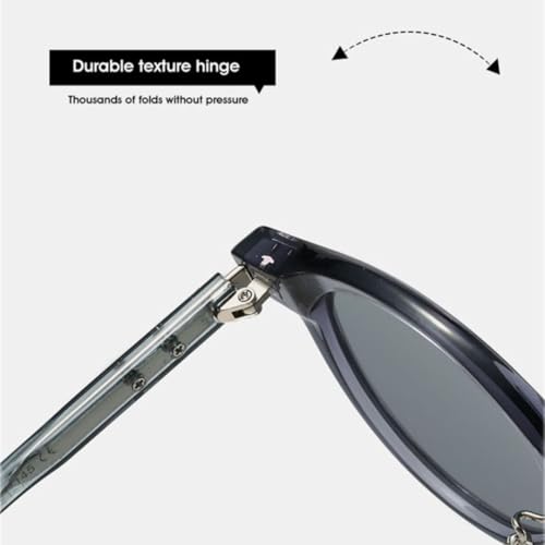 Lunettes de soleil rétro rondes homme verres UV400 couleur bonbon tendance punk rivets - 5