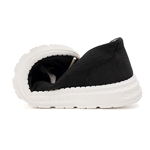 Image of Women's Canvas Loafers, Comfortable Slip-On Walking Shoes | Breathable Fabric Upper, Flexible Boat-Shoe Styling, Easy On and Off for Errands, Travel, Commuting and Everyday Wear