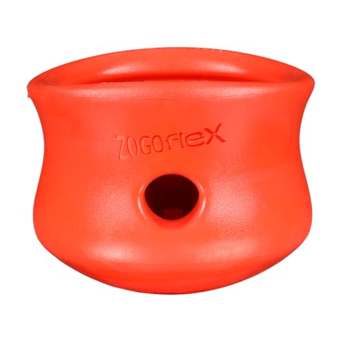 WEST PAW Zogoflex Toppl Interactive Treat Dispensing Puzzle Dog Toy for Mental Stimulation & Enrichment-Holds Kibble & Treats-Lickable Freezable & Dishwasher Safe-Made in USA-Large-Cardinal Red