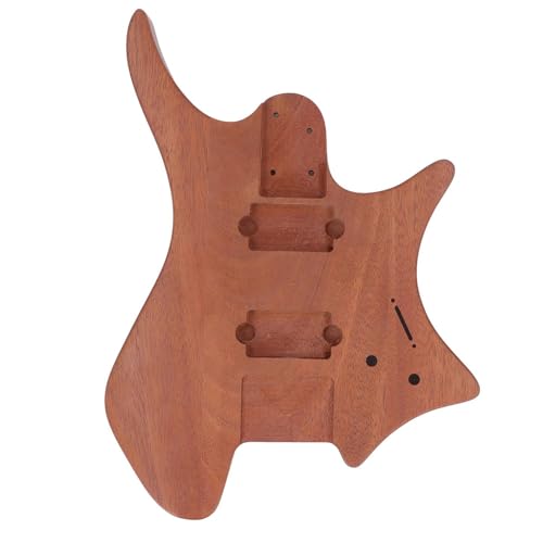 Unfinished Guitar Body DIY 6 String Headless Electric Guitar Mahogany Body Polished Parts