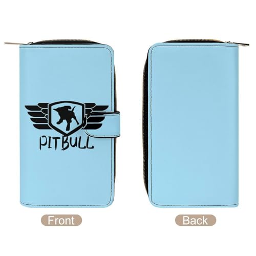Pit Bull Dog Logo Long Wallet for Women Men Purses Coin Pouch Credit Card Holder Organizer3