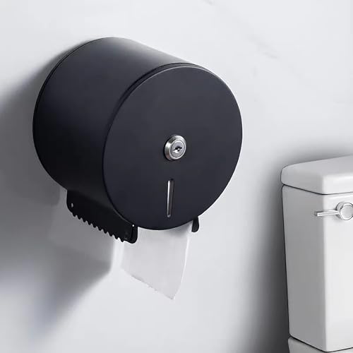 NICEME Dispensador de Toallas de Papel – Acero Inoxidable Toallero con Cerradura – Dispensadores de Papel higiénico – Toallero con Material de Montaje – Diámetro 149mm, Mandril 30mm – Negro NICEME Dispensador de Toallas de Papel – Acero Inoxidable Toallero con Cerradura – Dispensadores de Papel higiénico – Toallero con Material de Montaje – Diámetro 149mm, Mandril 30mm – Negro