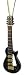 Miniature Black Les Paul Electric Guitar Christmas Ornament 4"