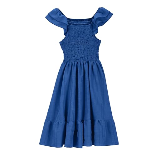 Spring Dresses for Girls Cute Ruffle Sleeve Midi Dress Teens Tiered Hemline Summer Beach Vacation Clothes 20253