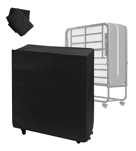 Funda de almacenamiento para cama plegable, impermeable y resistente al polvo, se adapta a la mayoría de tamaños de hasta 44 pulgadas de alto x 38 pulgadas de largo x 12 pulgadas de ancho