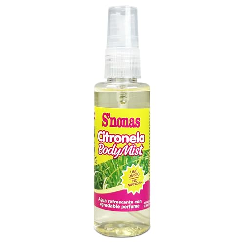 Spray Citronela Líquida Antimosquitos 60 ml | Agua de Citronela para Mosquitos con Aroma Suave y Agradable